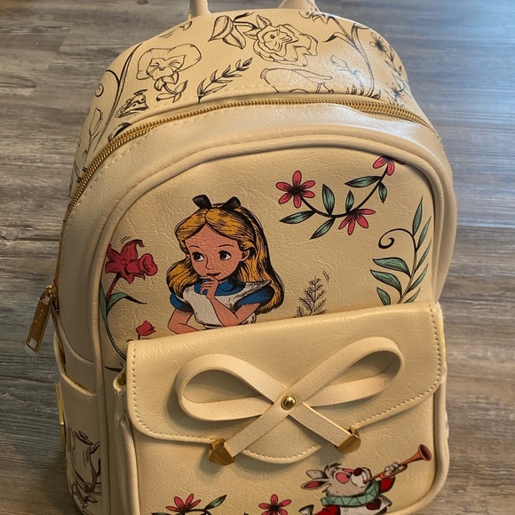 NWT DISNEY Alice In Wonderland Backpack Bag - Picture 2 of 8
